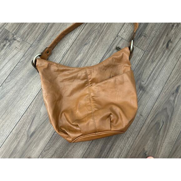 Vintage Coprezio Tan Leather Hobo Shoulder Bag Purse - Picture 3 of 6